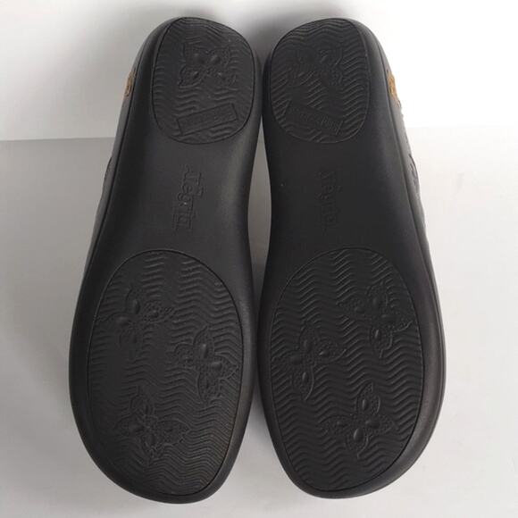 Alegria NEW Keli Flutter Choco Brown Floral Tooled Leather Professional Clog 42 - Picture 8 of 14